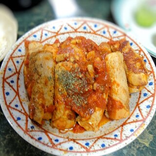 肉巻き高野豆腐のイタリアントマト煮